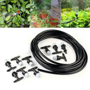 Black DIY Micro Drip Irrigation Kit System Hose Garden Atomize Plant Wateri X9F5