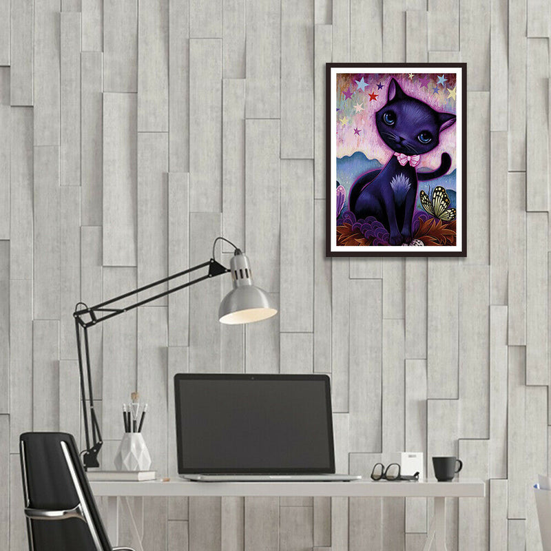 5D DIY Full Drill Diamond Painting Kitten Cross Stitch Embroidery Mosaic