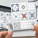 20pcs Retro Floor Tiles Wall Stickers Self-adhesive Decals (CRY006 10x10cm) A