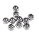 10Pcs M5 A2 Stainless Steel Nuts Nylon Collar Elastic Stop Self-lock Locknut