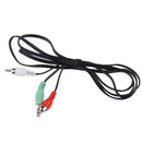 3.5mm Stereo Male Plug to 2 Male RCA Adapter Audio Y Splitter Cable 130cm