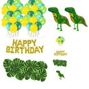 55Pcs Dinosaur Theme Party Set Birthday Letter Flag Turtle Back Leaf Dinosa