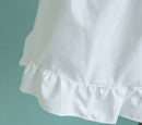 Victorian Style Pinafore Apron Maid Smock Costume Dress Ruffle Pockets White