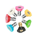 7pcs 1/4 inch High Pressure Washer Car Jet Lance Spray Nozzles Tip 7 Color