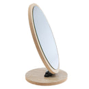 Desktop Mirror Wood HD Single Side Makeup Mirror Countertop Shaving Mirror