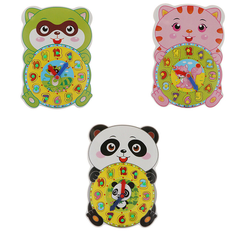 Wood Teaching Sorting Tiger Clock Educational Toys Games for Kids 3 Year Old