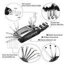 Biking Bike Multi Fixing Tools Carbon Steel Portable Compact Multifunctional