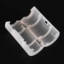 10 PCS Transparent AA to C, Battery Case Adapter Converter Adaptor