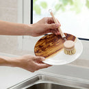 Household Wooden Long Handle Pan Pot Brush Dish Bowl Washing Cleaning BrushOZ