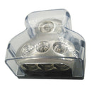 Power Distribution Block, 0 Gauge in 4 Gauge Out 3 Way Outputs Splitter for Car