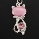 3.5mm Jack Cat Crystal Dust Plug Pink P9I2