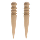 2pcs Leathercraft Round Wood Edge Slicker  Burnisher for Leather  Wood
