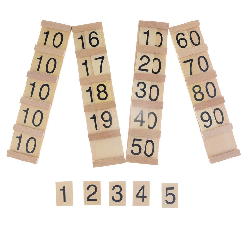 Montessori Mathematics Leanring Educational Toys Funny Set- Number Boards + Bank