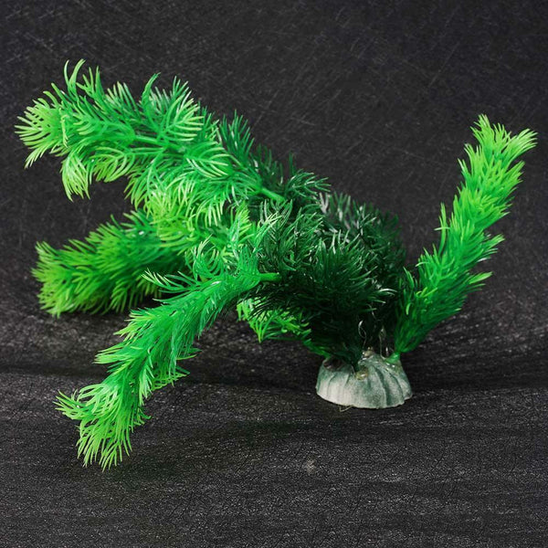 1x Aquarium Artificial Plant Fish Tank Ornament Grass Decoration Stone Base Tool