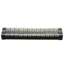 Double Rows 12 Position Covered Barrier Block Terminal Strip 600V 25A W6Y9