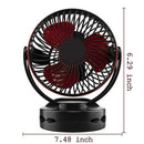 Portable Desk Fan with 4 Speed Adjustable USB Rechargeable Battery Powered