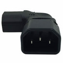 Right Angle IEC 320 C14 3 Pin Male to C13 Female PDU PSU UPS Power Extensio