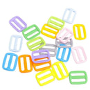 20pcs Multicolor 25mm Plastic Tri-glide/Triglide Slides for Belt Backpack