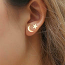 Fashion Girls Irregular Moon Star Ear Stud Geometric Earrings Jewelry Gift hv2n