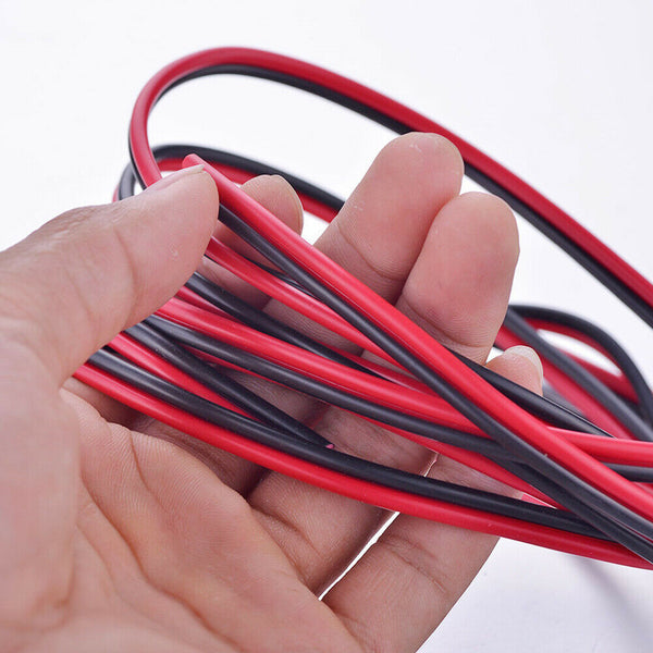Twin Hook Up Red/ Black 12V DC AWG Car Home Audio Speaker Wire Cable Conductor