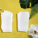 50pcs White Drawstring Organza Folding Hand Fan Pouch Party Wedding Favor G R6C9
