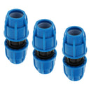 3Pcs Straight Union Valve Garden Hose Quick Connect Fittings for Home Gardening