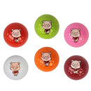 Soft Feel Pig Pattern Golf Balls (Half Dozen)