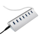 5V 1A USB Hub High Speed Desktop PC 7 Port Splitter Power Adapter Aluminum Alloy