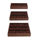 Elegant Wood Watch Box Display Tray w/ Pillow Wristwatch Organizer 6 Slot