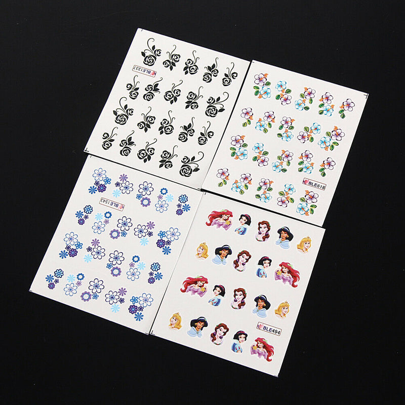 50pcs Water Nail Stickers for Nail Decals DIY Manicure Nail Accessoires