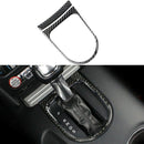 2Pcs Carbon Fiber Gear Box Console Gear Box Panel Trim Cover for Ford Musta