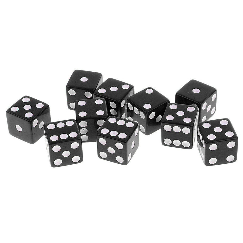 10 Piece D6 Dice Playing Games for Dungeons and Dragons MTG RPG Gaming 16mm