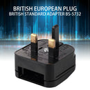 UK 3Pin Travel Plug Adapter Converter European to British Hongkong Socket