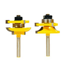 2Pcs Rail & Stile Router Bit Set - Shaker 1/4" Shank Cutter for Woodworking