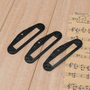 3pcs Black Plastic Small Dual Track Electric Guitar Pickup Baseplates