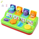 Interactive Pop-Up Animal Music Toys, Active Toys and Light, Animal Sounds,