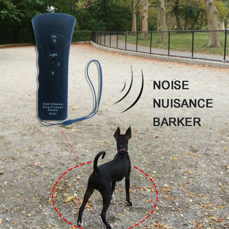 Handheld Gentle Pet Ultrasonic Trainer Dog Repeller for Safety Walking