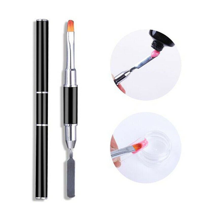 2-In-1 Double-Ended Picker Stainless Steel Nail Tool Flower Brush Dual-Use P Bj