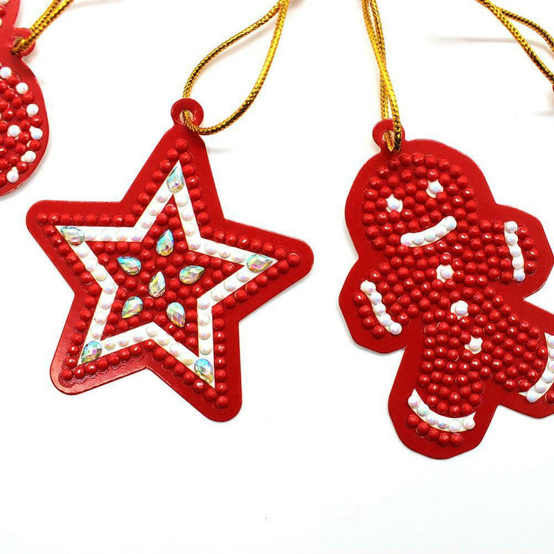 10pcs DIY Full Drills Diamond Painting Special Shape Christmas Tree Pendant