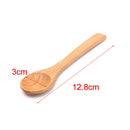 1X Wooden Round Bamboo Spoon Soup Tea Coffee Salt Spoon Kitchen Tools Cutler.AU