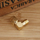2pcs Right Angle 90-Degree RP-SMA Male to Female RF Coaxial Adapter A