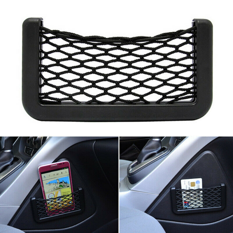 1 Set Car Net Bag Phone Holder Storage Pocket Organizer for Phone Wallet Keys