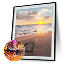 5D DIY Full Drill Diamond Painting Easeful Seaside Cross Stitch (B073) A
