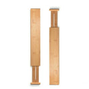 Bamboo Expandable Drawer Divider Organizers - Spring Adjustable Kitchen Dra E9I4