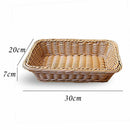 Light brown simple fashion hand-woven storage basket rattan food fruit bask
