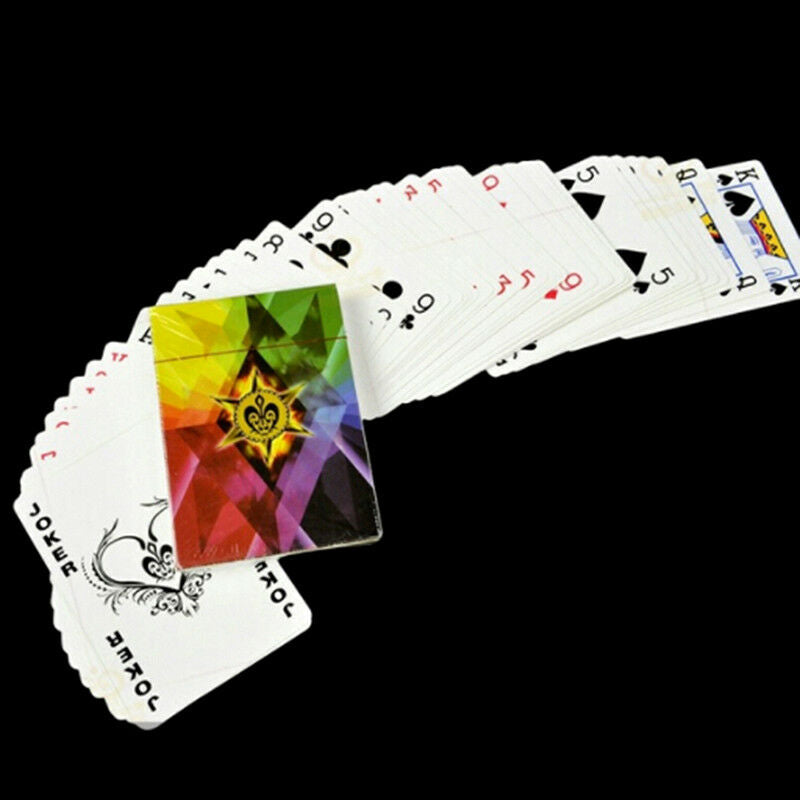 Ultra thin playing cards rainbow poker professional magic props tricks toys N 3c