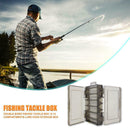 Double Sided Fishing Tackle Box 12 Compartments Bait Lure Hook Box (Black)