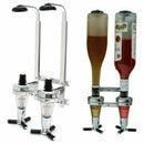 2 Bottles Wine Alcohol Shot Dispenser Pourer Rack Liquor Drinks Wall Bar Mo