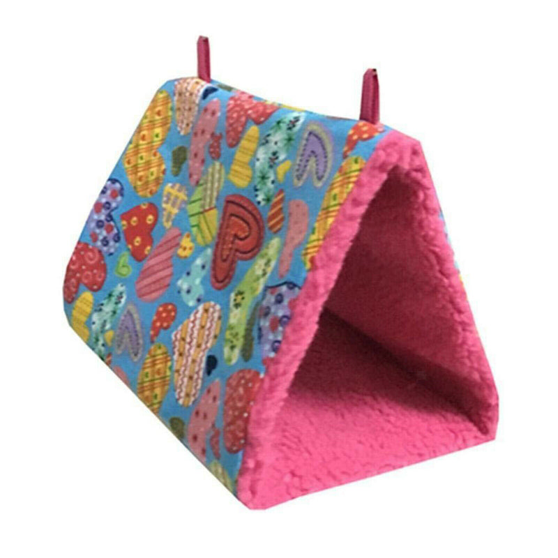 Pet Bird Parrot Budgie Hammock Cage Hut Tent Bed Hanging Cave Bed Heart L