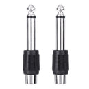 4pcs RCA/AV Female to 6.35mm 1/4 Inch Male Mono Audio Adapters Connecters